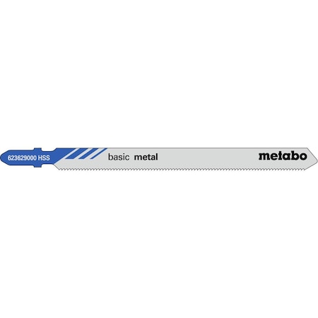 Metabo JIGSAW BLADE -HSS 4 24 tpi Sheet-steel, 3-1/8 in., nonferrous metals, sandwich materials, PK5 623629000